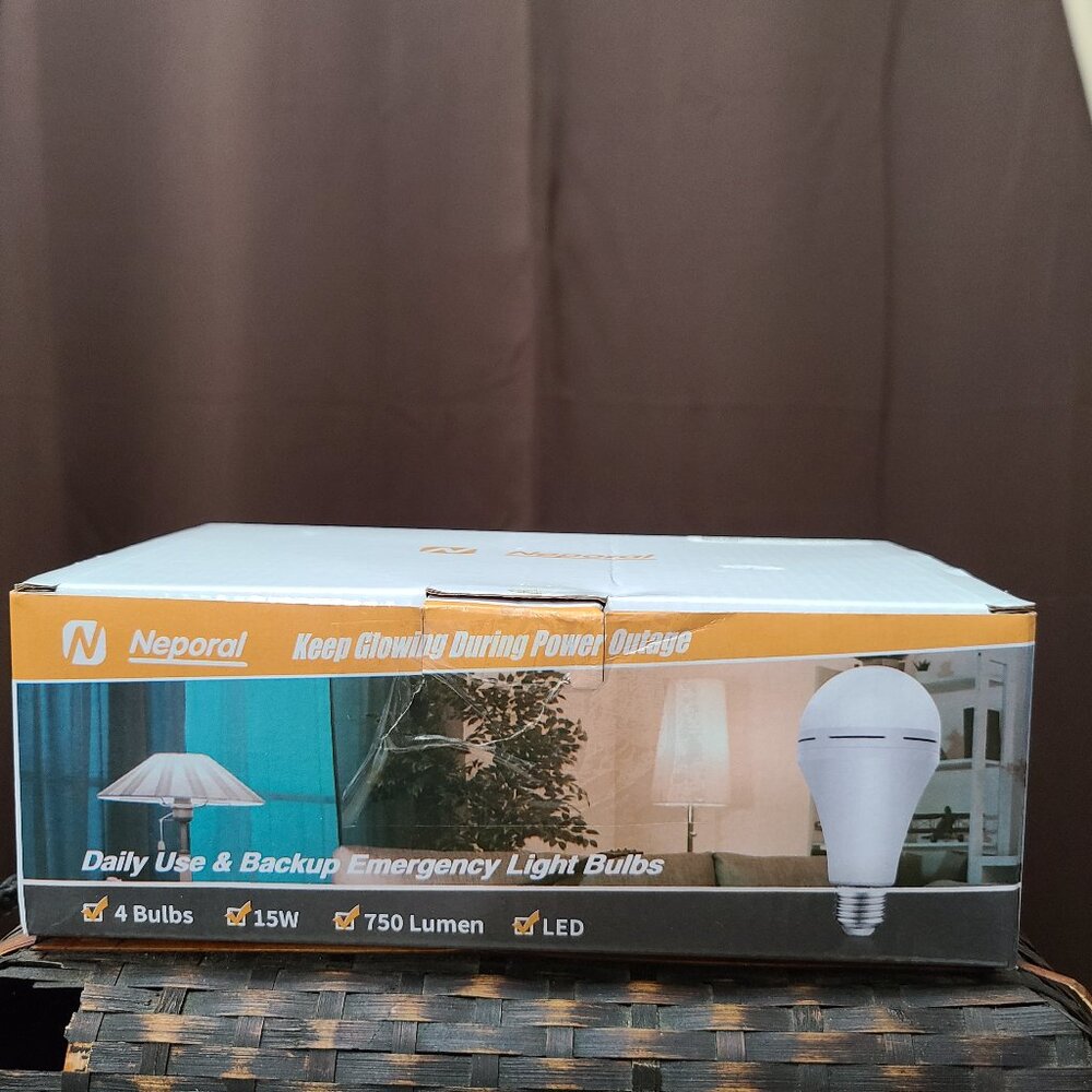 Neporal 4-Pack Light Bulbs Daily Use or Backup Emergency Use